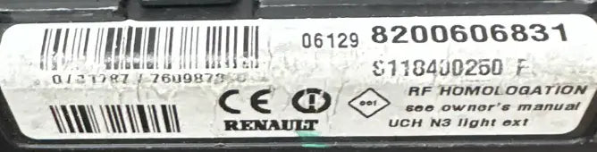 UCH N3 LIGHT EXT 8200606831 S118400250 F RENAULT Ma boutique