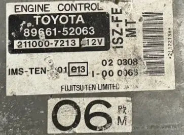 CALCULATEUR MOTEUR 89661-52063 211000-7213 TOYOTA Ma boutique