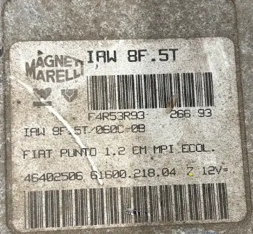 CALCULATEUR MOTEUR IAW 8F.5T 61600.218.04 46402506 FIAT Ma boutique