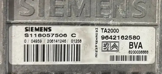 CALCULATEUR DE BOITE BVA TA2000 S118057506C 9642162580 PSA Ma boutique