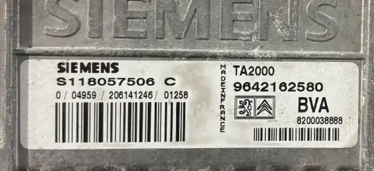 CALCULATEUR DE BOITE BVA TA2000 S118057506C 9642162580 PSA Ma boutique