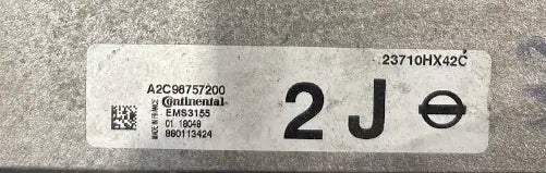 CALCULATEUR MOTEUR EMS3155 A2C98757200 23710HX42C 2J NISSAN Ma boutique