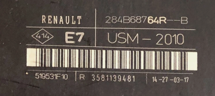 UPC USM-2010 284B68764R RENAULT KANGOO