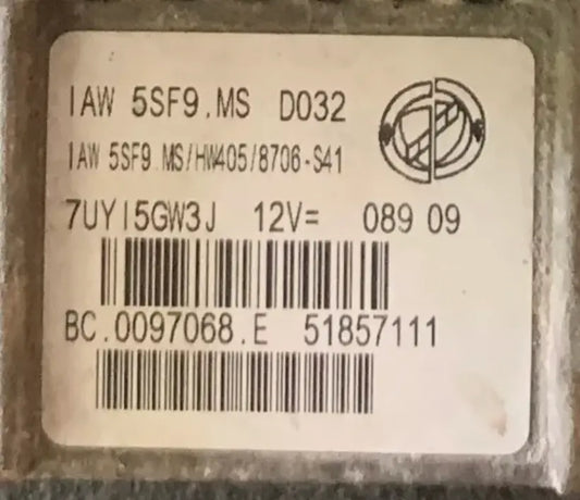 CALCULATEUR MOTEUR IAW 5SF9.MS HW405 51857111 HW405 FIAT 500 // DISPO SUR COMMANDE Ma boutique