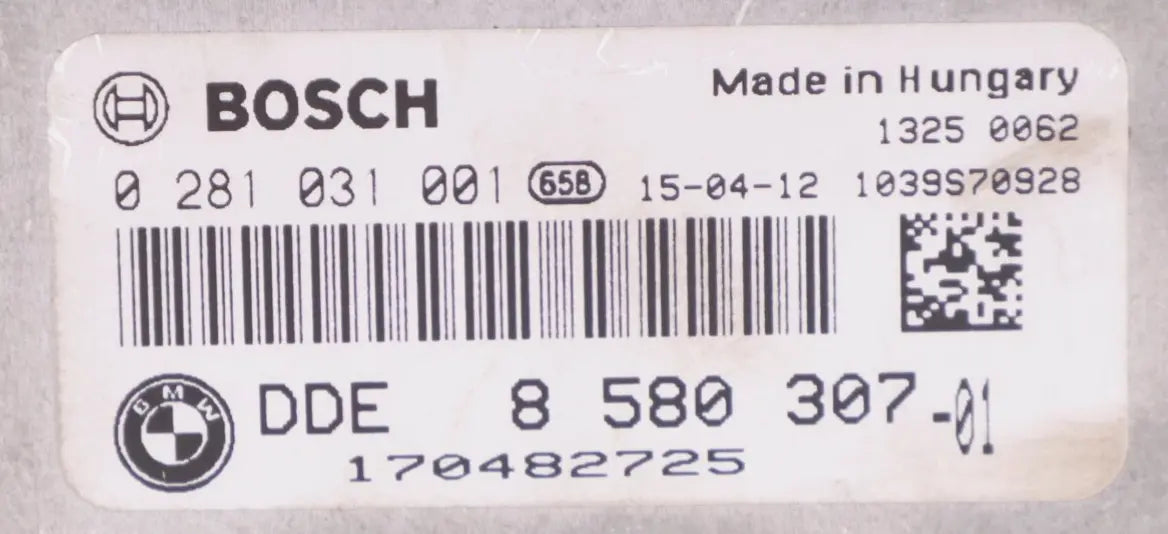 CALCULATEUR MOTEUR EDC17C50 0281031001 DDE 8580307 BMW // DISPO SUR COMMANDE Ma boutique