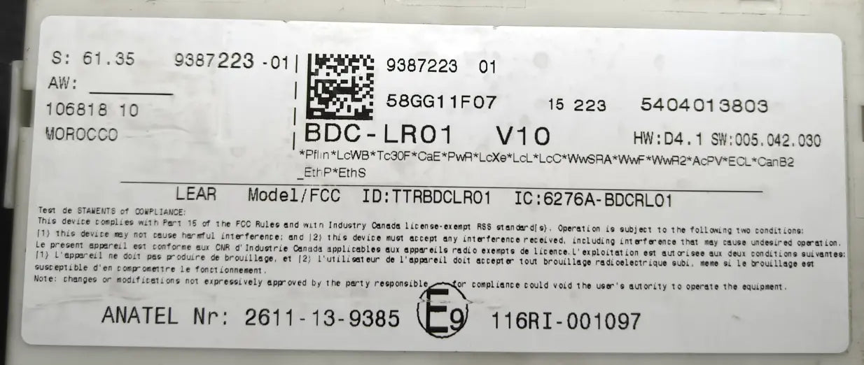 BOITIER BDC 9387223 BMW // DISPONIBLE SUR COMMANDE Ma boutique