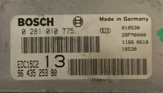 CALCULATEUR MOTEUR 0281010775 9643525380 BOSCH EDC15C2 PEUGEOT 406 2L HDI Ma boutique