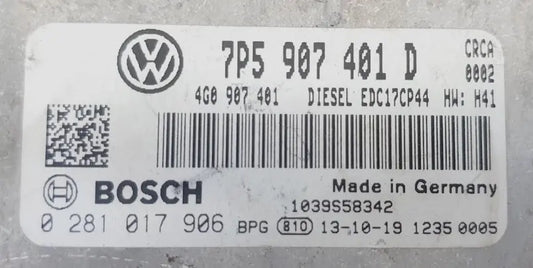 CALCULATEUR MOTEUR EDC17CP44 0281017906 4G0907401 7P5907401D PORSCHE CAYENNE // DISPO SUR COMMANDE Ma boutique