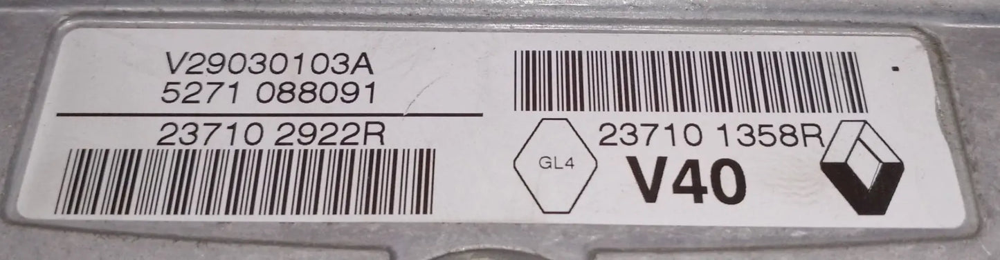 CALCULATEUR MOTEUR V40 V29030103A 237101361R 237101358R RENAULT / PIECE DISPONIBLE SUR COMMANDE UNIQUEMENT