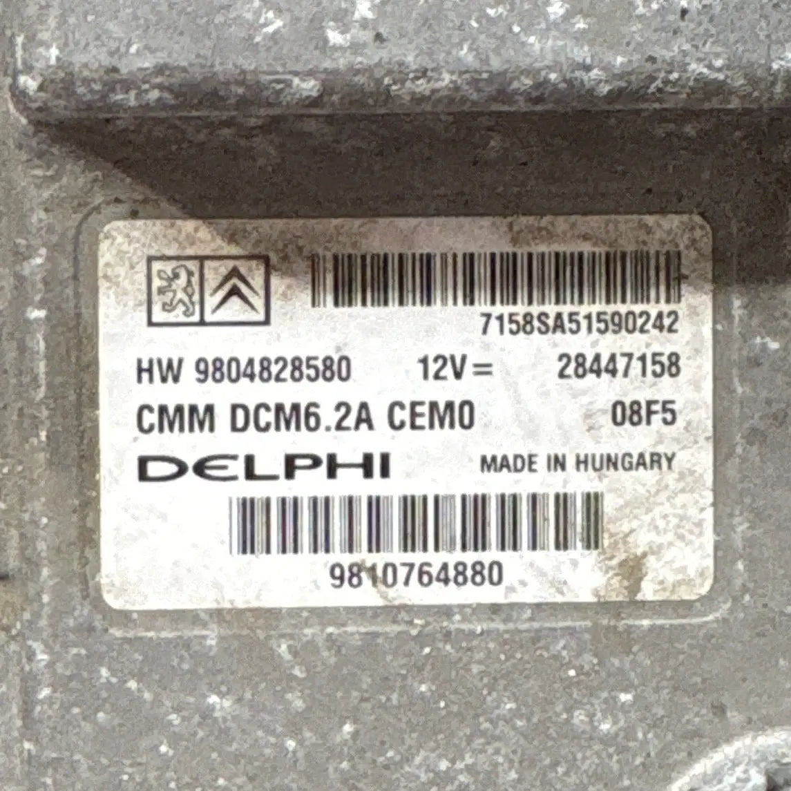 CALCULATEUR MOTEUR DCM6.2A 9810764880 9804828580 28447158 PSA