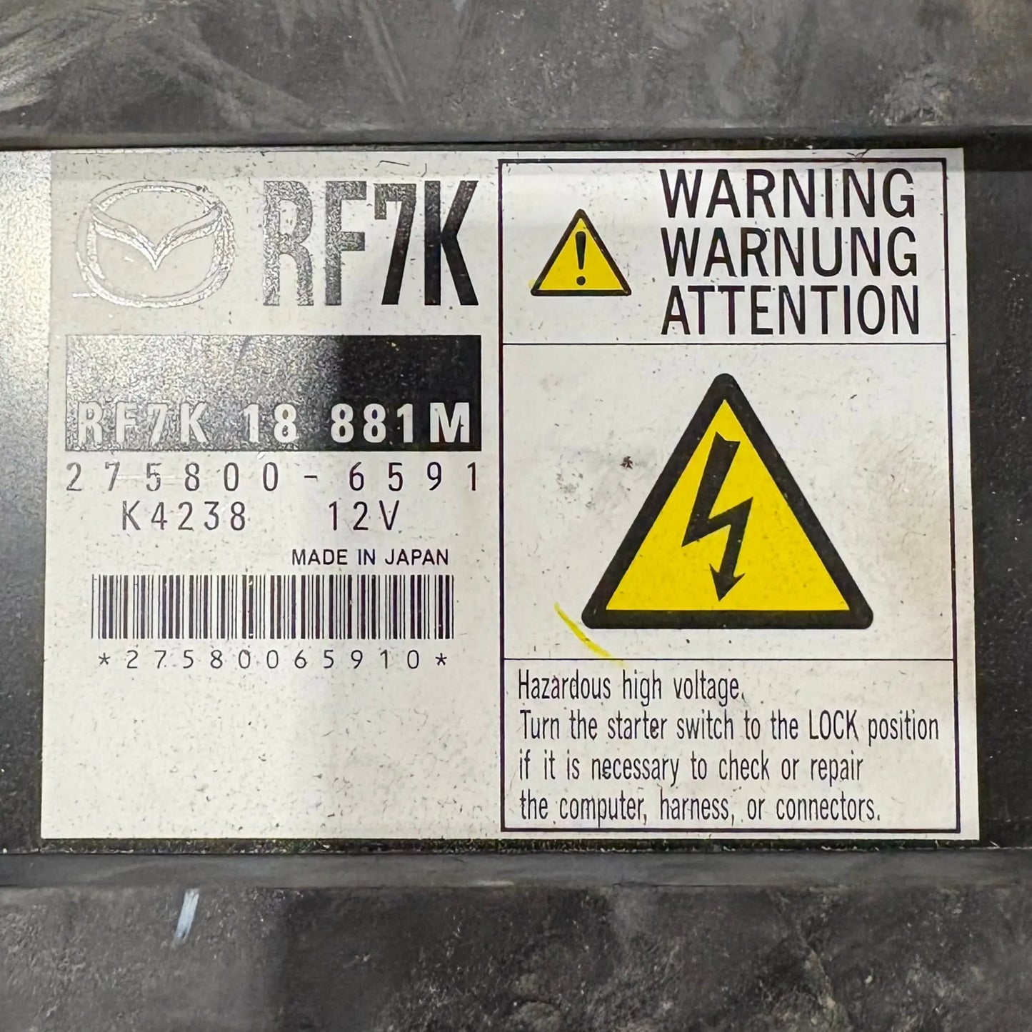 CALCULATEUR MOTEUR RF7K 18 881M 275800-6591 MAZDA Ma boutique