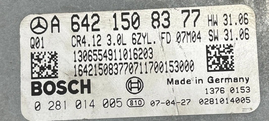 CALCULATEUR MOTEUR EDC16CP31 A6421508377 0281014005 MERCEDES Ma boutique