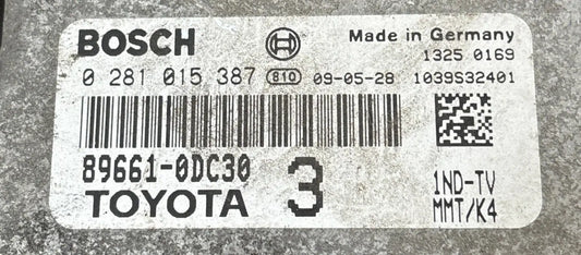 CALCULATEUR MOTEUR EDC17CP07 0281015387 89661-0DC30 TOYOTA Ma boutique