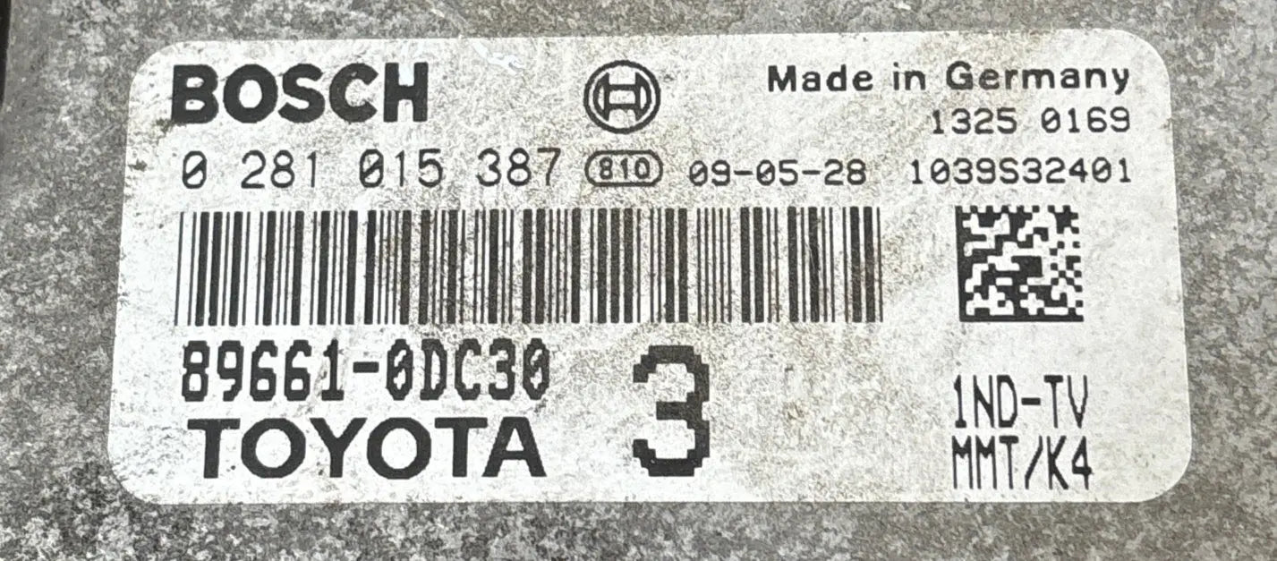 CALCULATEUR MOTEUR EDC17CP07 0281015387 89661-0DC30 TOYOTA Ma boutique