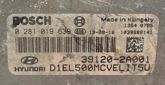 CALCULATEUR MOTEUR EDC17C08 0281019639 39120-2A001 HYUNDAI Ma boutique