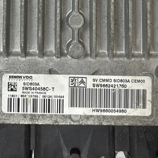 CALCULATEUR MOTEUR SID803A 5WS40458C-T 9662421780 966005498 PSA0 Ma boutique