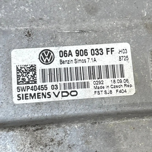 CALCULATEUR MOTEUR SIMOS 7.1A 5WP40455 06A906033FF VAG Ma boutique