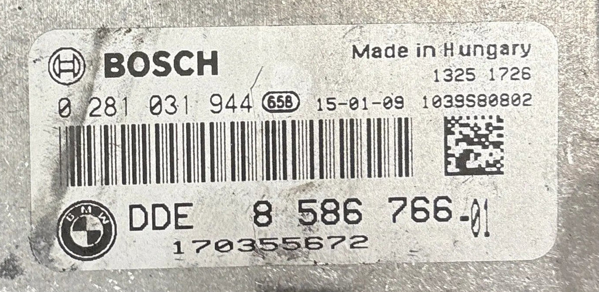 CALCULATEUR MOTEUR EDC17C50 0281031944 DDE 8586766 BMW Ma boutique