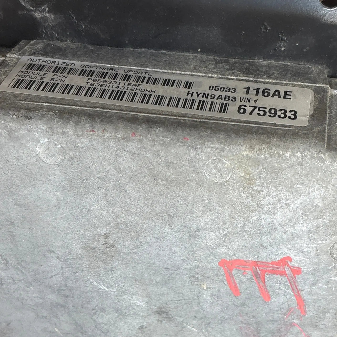 CALCULATEUR MOTEUR P05033116AE 675933 CHRYSLER