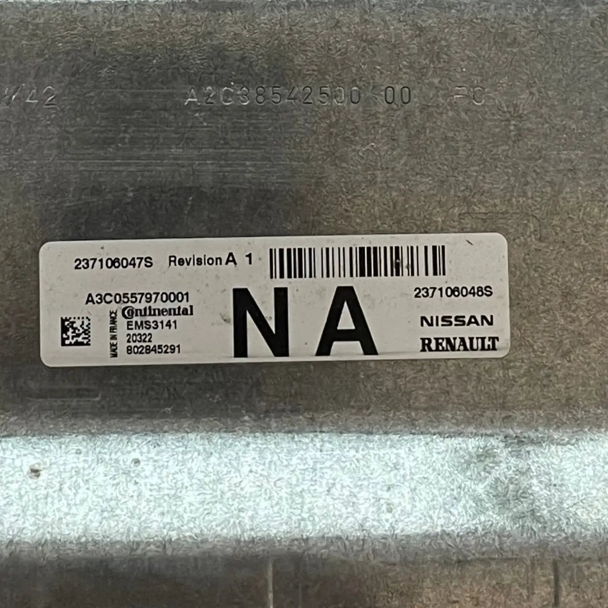 CALCULATEUR MOTEUR EMS3141 237106047S A3C0557970001 RENAULT Ma boutique