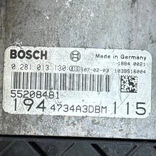 CALCULATEUR MOTEUR EDC16C39 0281013130 55208481 FIAT