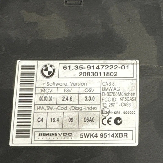 BOITIER CAS 3 5WK49514XBR 61.35-9147222-01 BMW Ma boutique