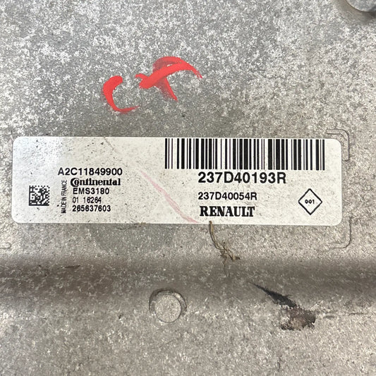 CALCULATEUR MOTEUR EMS3180 A2C11849900 237D40193R 237D40054R RENAULT Ma boutique