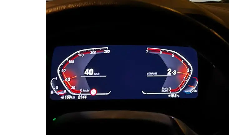 BMW compteur digital Live Cockpit occasion apres preparation sur banc