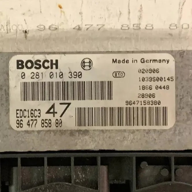 CALCULATEUR MOTEUR EDC16C3 47 0281010390 9647785880 PEUGEOT Ma boutique