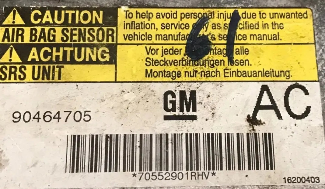 CALCULATEUR AIRBAG 90464705 GM OPEL Ma boutique
