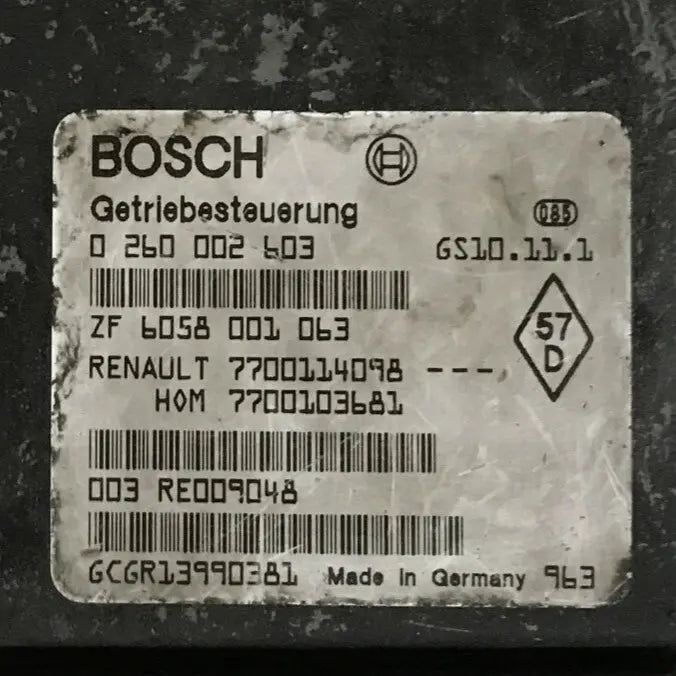 CALCULATEUR DE BOITE BVA GS10.11.1 0260002693 HOM 7700103681 8200021797 RENAULT Ma boutique