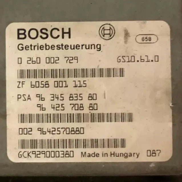 CALCULATEUR DE BOITE BVA GS10.61.0 0260002729 9634583580 9642570880 PEUGEOT Ma boutique
