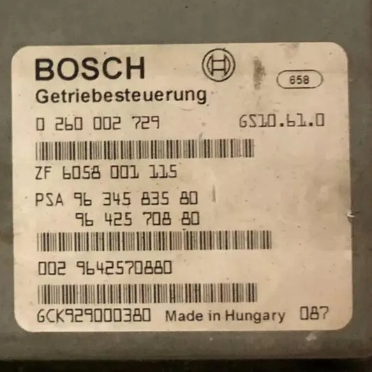 CALCULATEUR DE BOITE BVA GS10.61.0 0260002729 9634583580 9642570880 PEUGEOT Ma boutique