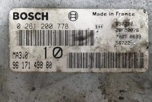 CALCULATEUR MOTEUR MA3.0 10 0261200778 9617149880 PSA Ma boutique