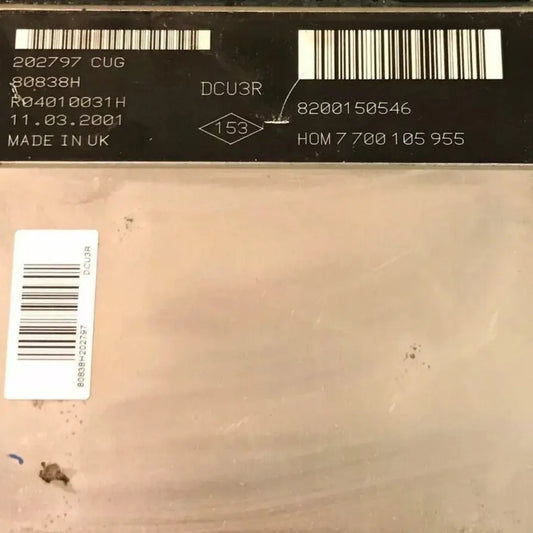 CALCULATEUR MOTEUR DCU3R 8200150546 HOM 7700105955 NOIR RENAULT Ma boutique