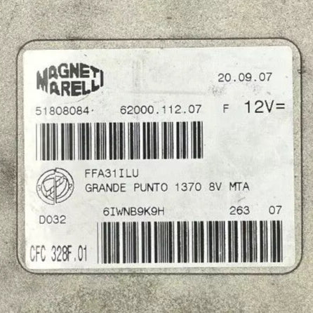 CALCULATEUR DE BOITE BVR CFC328F.01 62000.112.07 51808084 FIAT