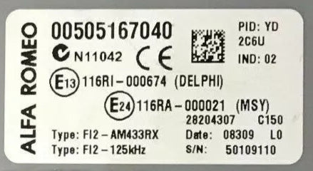 BODY C150 00505167040 28204307 ALFA ROMEO