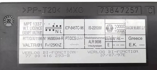 MODULE CONFORT 73847257 96000644-R RENAULT Ma boutique
