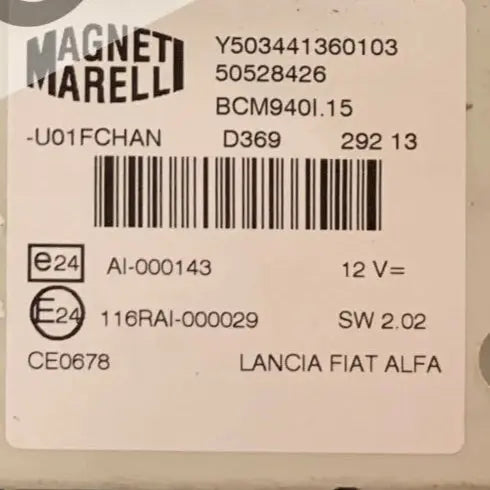 BCM 940I.15 Y503441360103 50528426 ALFA ROMEO Ma boutique