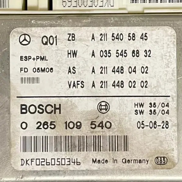 CALCULATEUR ABS ESP 0265109540 A2115405845 MERCEDES Ma boutique