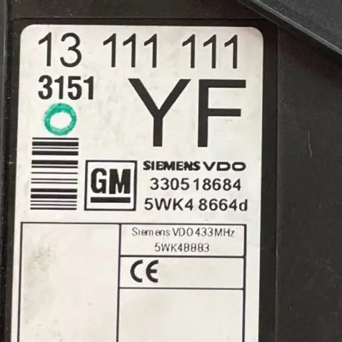 MODULE CONFORT 5WK48664D 13111111 OPEL Ma boutique
