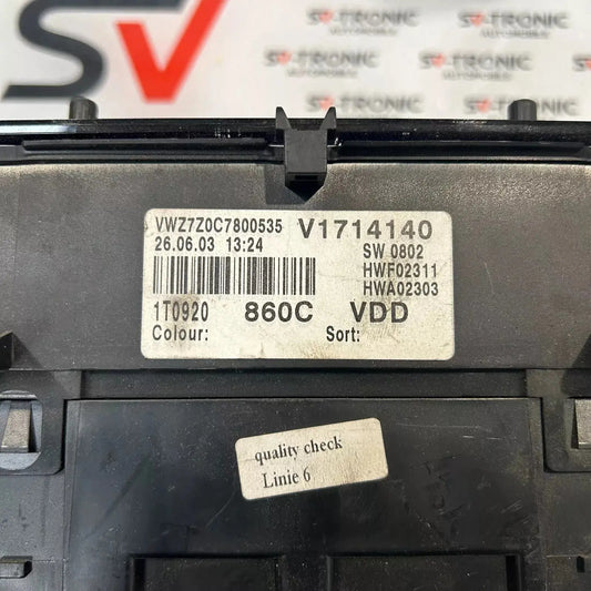 COMPTEUR 1T0920860C VOLKSWAGEN TOURAN Ma boutique