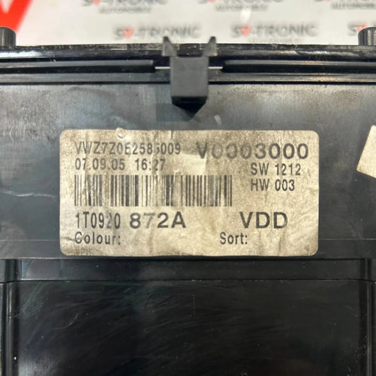 COMPTEUR 1T0920872A VOLKSWAGEN TOURAN Ma boutique
