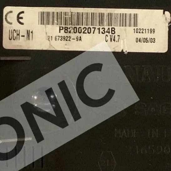 UCH N1 21673922-9A P8200207134B V4.7 RENAULT CLIO 2 PHASE 2 Ma boutique