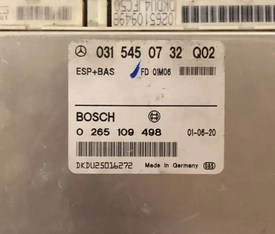 CALCULATEUR ABS ESP1.14 0265109498 0315450732 MERCEDES Ma boutique
