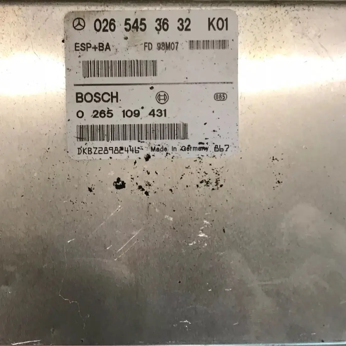 CALCULATEUR ABS ESP1.14 0265109431 0265453632K01 MERCEDES Ma boutique