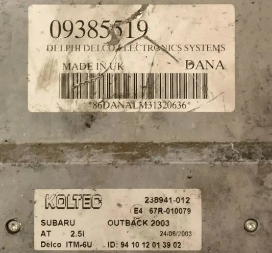 CALCULATEUR MOTEUR 09385519 238941-012 OPEL Ma boutique