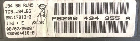COMPTEUR P8200494955A V3.91 RENAULT SCENIC II Ma boutique