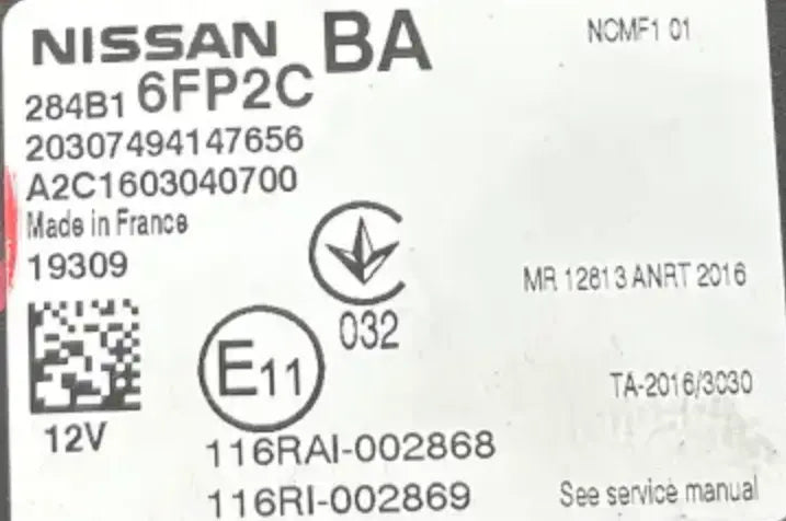BCM C1 R-FULL 284B14449R A2C3779780300 RENAULT Ma boutique