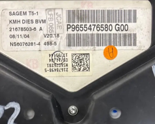 COMPTEUR P9655476580 PEUGEOT 307 Ma boutique